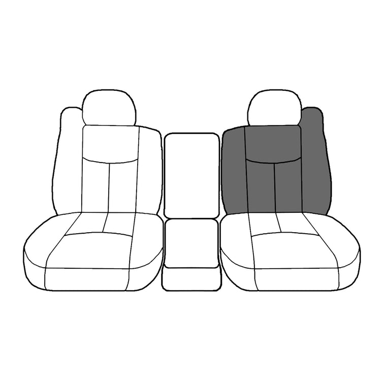 Line drawing highlighting the driver top seat portion