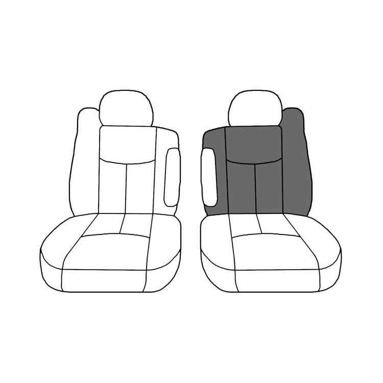 Line drawing highlighting the driver top seat portion