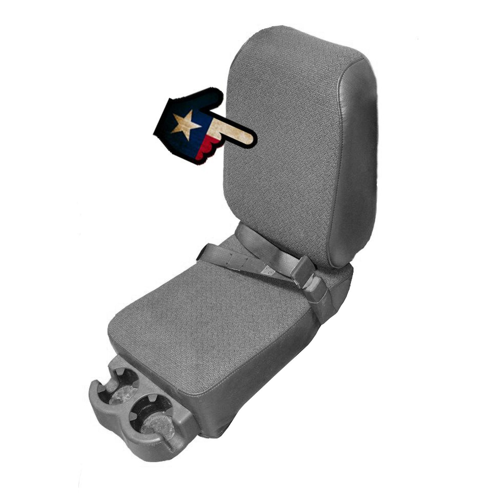 2-Piece Gray Armrest Cover Set For 2003-2006 Chevy Silverado 1500/2500 HD – Pewter 922, Microfiber Leather