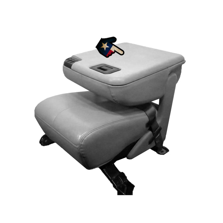 Front view of seat cover in Medium Graphite for Ford F250