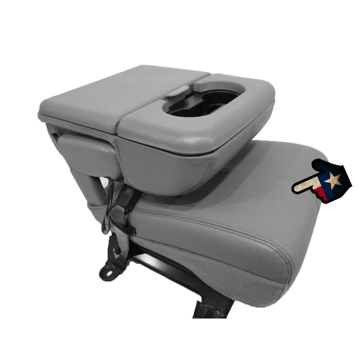 Front view of seat cover in Medium Parchment for Ford F250