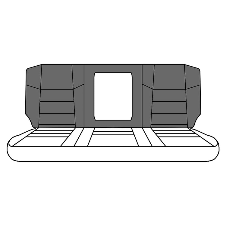 2001 Ford F350 Platinum Crew Cab Second Row Bench Top Cover with Perforated Inserts, Dark Graphite with Medium Graphite Insert All Leather Upgrade