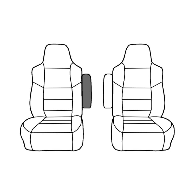 Front view of passenger in Medium Flint for Ford Econoline