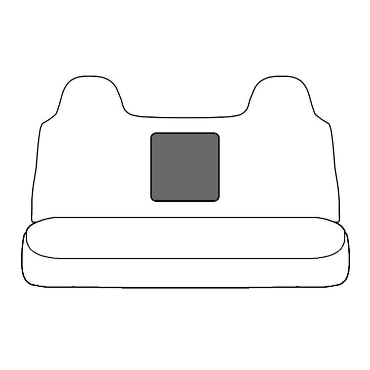 Image of fold-down armrest built into bench seat