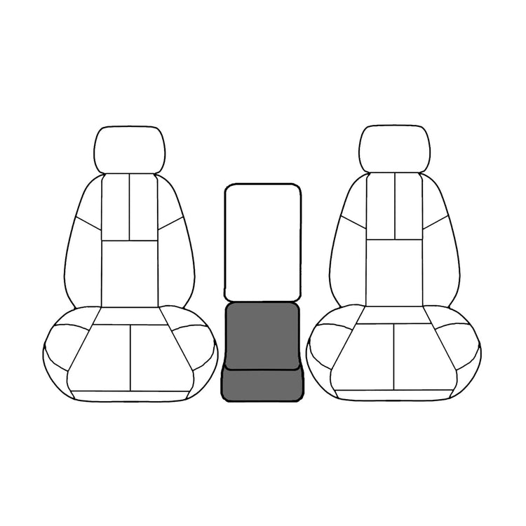 Front view of seat cover in Jet Black for Chevrolet Silverado