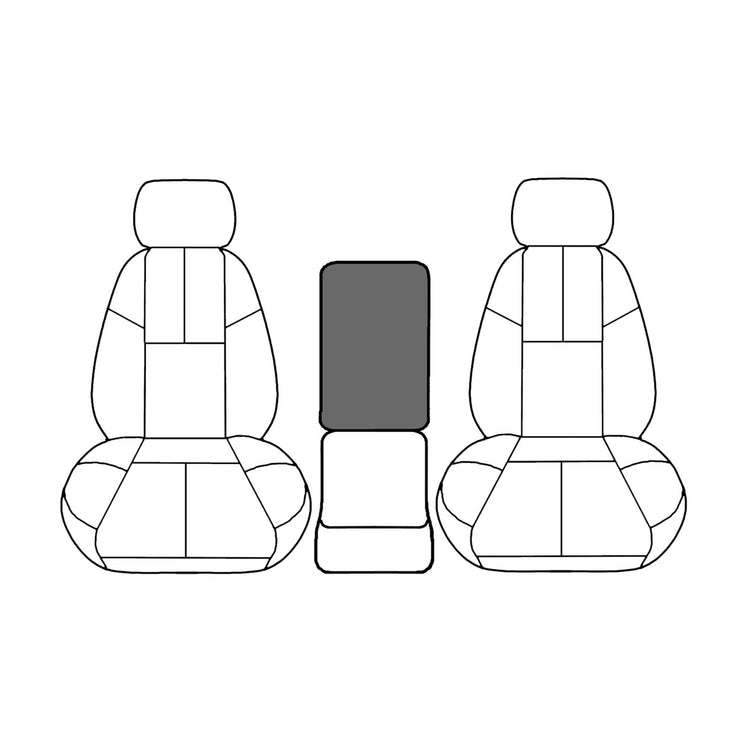 Front view of seat cover in Jet Black for Chevrolet Silverado