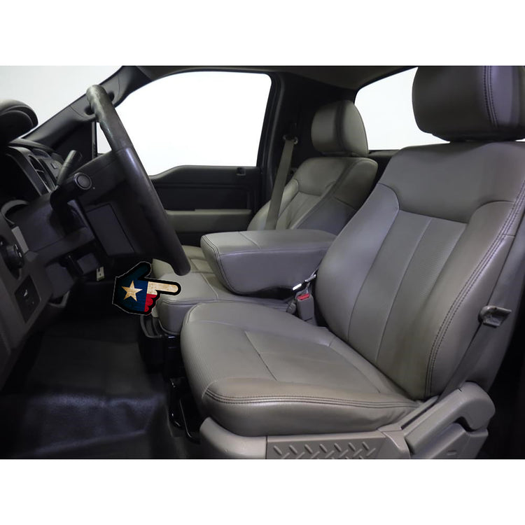 Front view of seat cover in Graystone for Ford F250