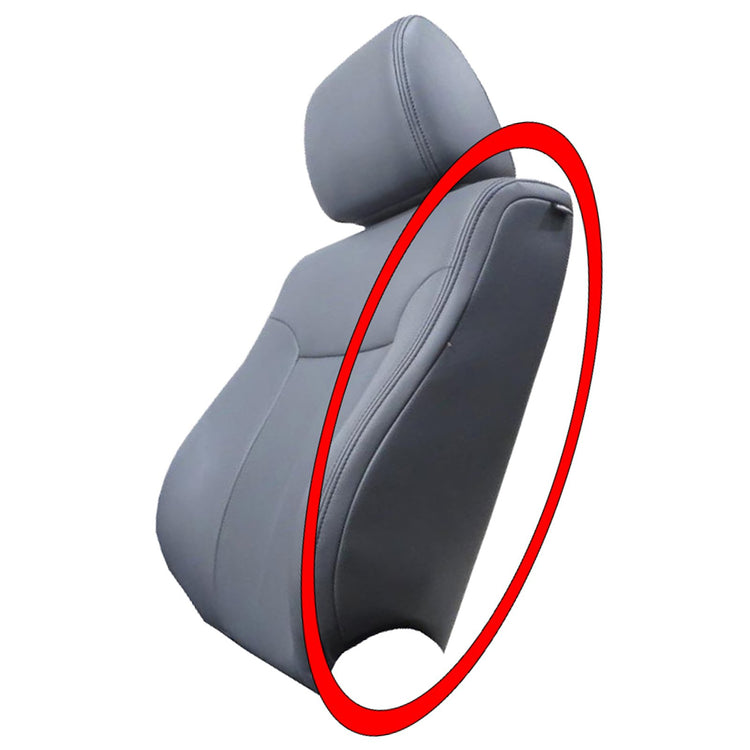 2013-2014 Ford F150 XL Super Crew, Front Row Passenger Top Cover, Steel Gray All Vinyl with Embossed "Structure" Pattern, Vertical Airbag Stitch - B39 Back