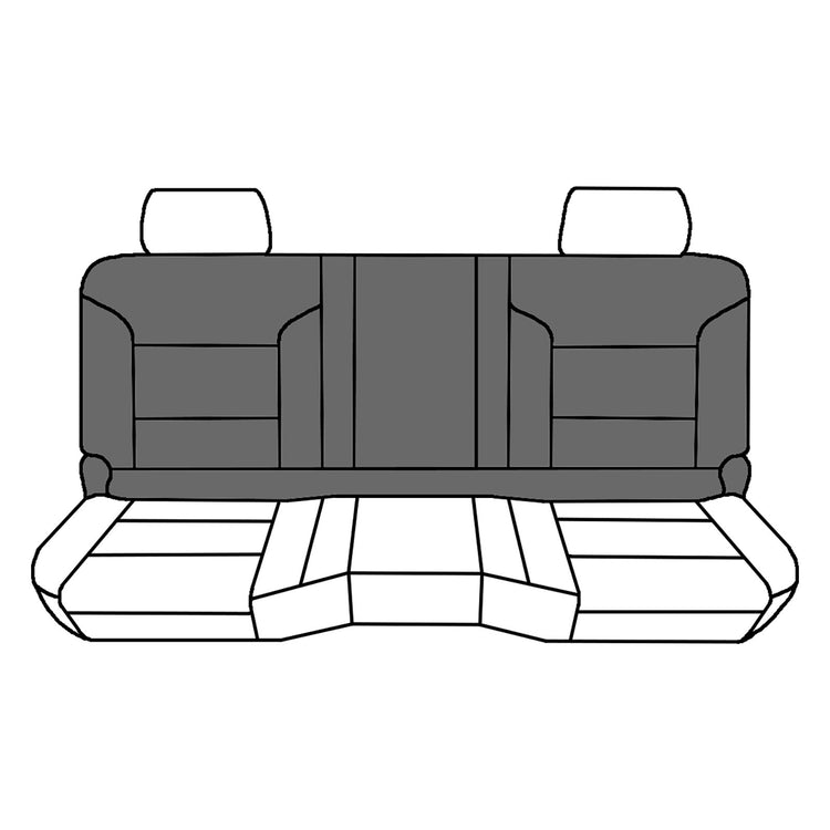 2004-2008 Ford F150 XL Super Cab, Second Row Bench Bench Top Cover, Medium Pebble Vinyl with Cenery Inserts