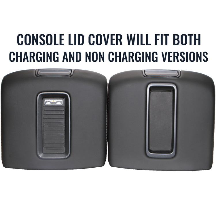 Front view of console lid in Dune for Chevrolet Silverado