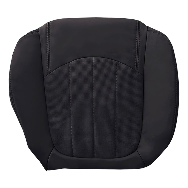 2011-2012 GMC Acadia Denali Front Passenger Bottom Cover, OEM Material Config. Leather/Vinyl Ebony with GM Micro Perf Inserts for Heated and Cooled Seats