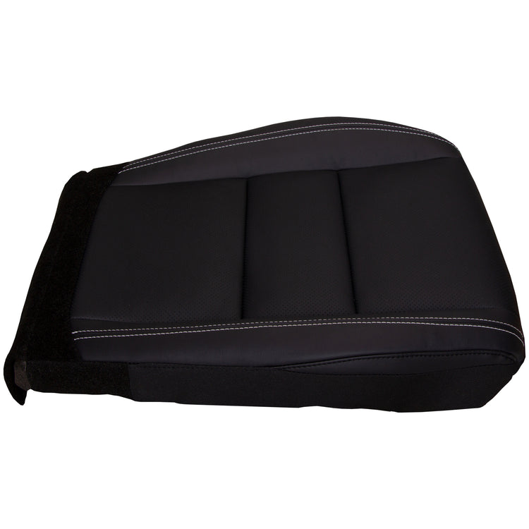 2011 - 2018 Dodge Durango Citadel - Front Row Passenger Side Bottom Cover - Black OEM Leather/Vinyl - Perforated Inserts