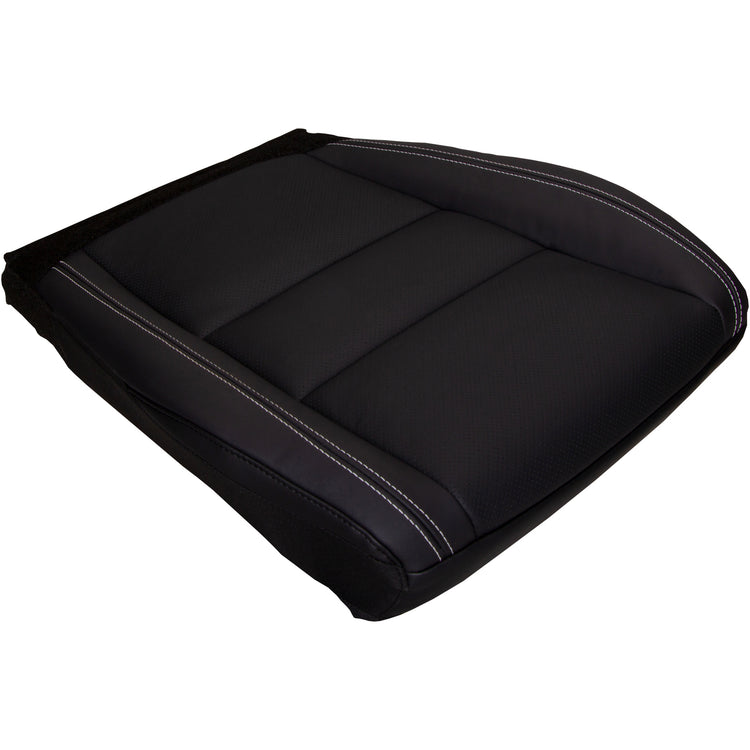 2011 - 2018 Dodge Durango Citadel - Front Row Passenger Side Bottom Cover - Black OEM Leather/Vinyl - Perforated Inserts
