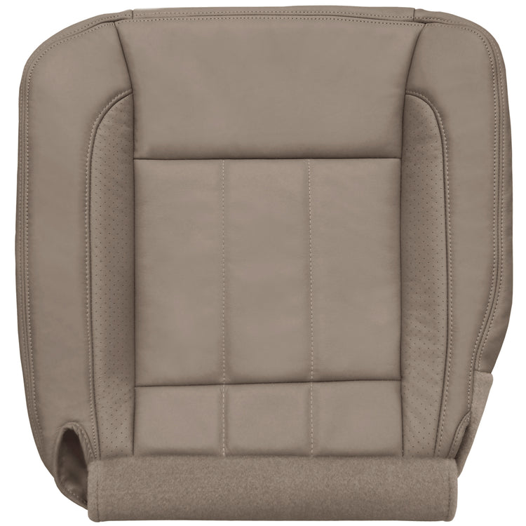 2006-2008 Dodge Ram 1500 Laramie Mega Cab Front Driver Bottom Cover, Leather/Vinyl - Khaki with Perforation Strips, P1 (withFlap)