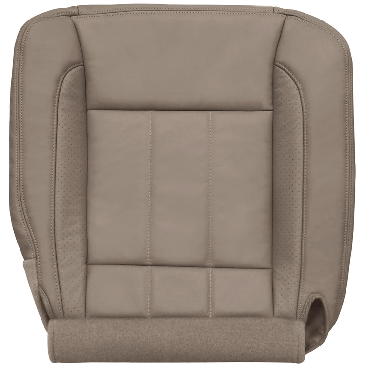 2006-2009 Dodge Ram 3500 Laramie Mega Cab Front Passenger Bottom Cover, Leather/Vinyl - Khaki with Perforation Strips, P1 (withFlap)