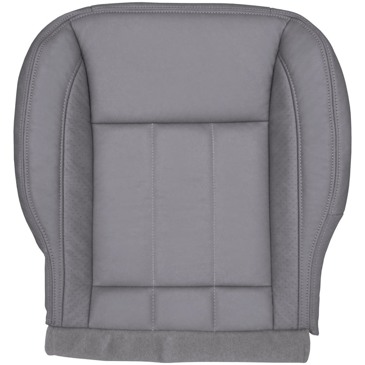 2006-2008 Dodge Ram 1500 Laramie Quad Cab Front Driver Bottom Cover, Leather/Vinyl - Medium Slate Gray with Perforation Strips, P2 (without Flap)