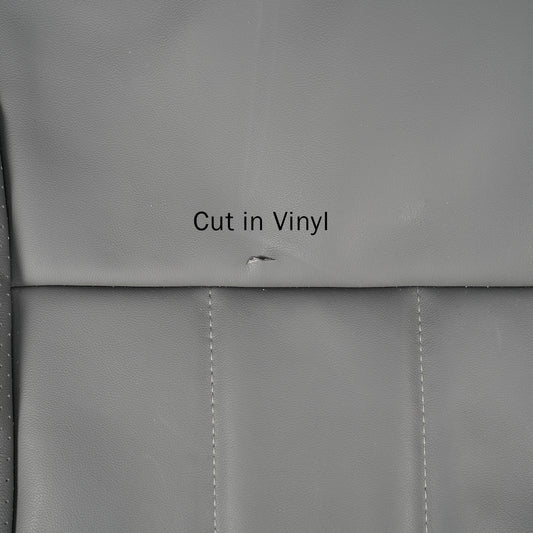 2006-2009 Dodge Ram Laramie Front Passenger Bottom Cover, Leather/Vinyl - Medium Slate Gray with Perforation Strips (without Flap) - CLEARANCE - FINAL SALE