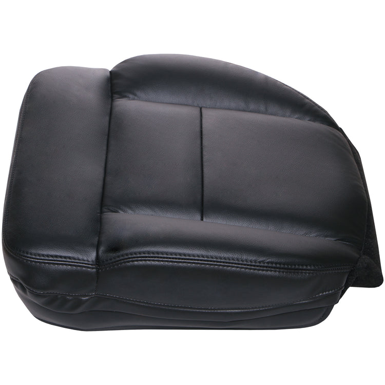 2004 - 2008 Ford F150 Lariat Super Cab - Driver Side Bottom Seat Cover - Bucket or 40/20/40 Seats - Ebony - OEM Material Config. Leather/Vinyl - P7