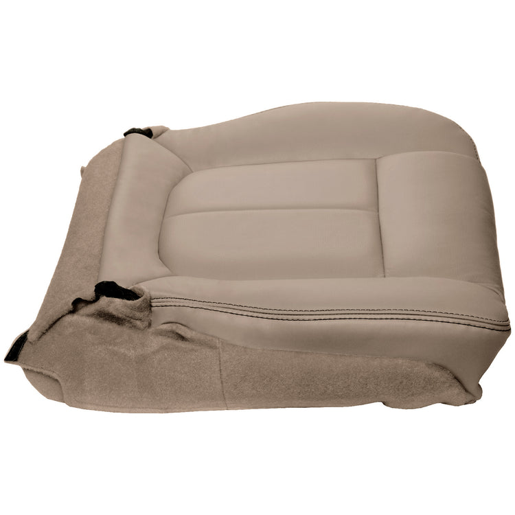 2009 - 2010 Ford F150 Lariat Super Cab - Driver Side Bottom Cover - Bucket or 40/20/40 Seats - All Vinyl - Medium Camel with Accent Stitching