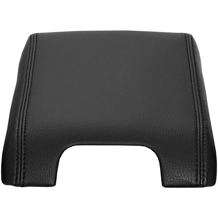 2009 - 2014 Ford F150 Lariat Super Cab - Center Side Console Lid Cover - Charcoal Black Milled Pebble - All Vinyl with Matching Stitch