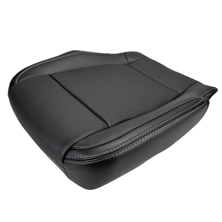 2017 - 2018 Ford F350 Lariat - Super Cab - Front Row Driver Side Bottom Cover - Ebony - OEM Config. Leather/Vinyl - For Lariat Edition WITHOUT Heated & Cooled Seats. Matches OEM Part # HC3Z-2662901-AA