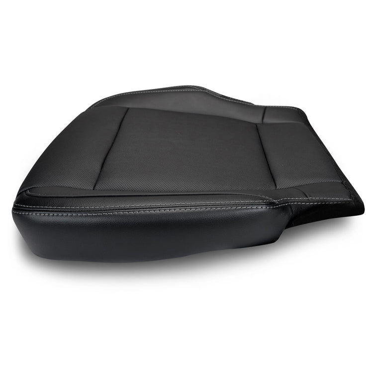 2017 - 2018 Ford F350 Lariat - Super Cab - Front Row Driver Side Bottom Cover - Ebony - OEM Config. Leather/Vinyl - For Lariat Edition WITHOUT Heated & Cooled Seats. Matches OEM Part # HC3Z-2662901-AA