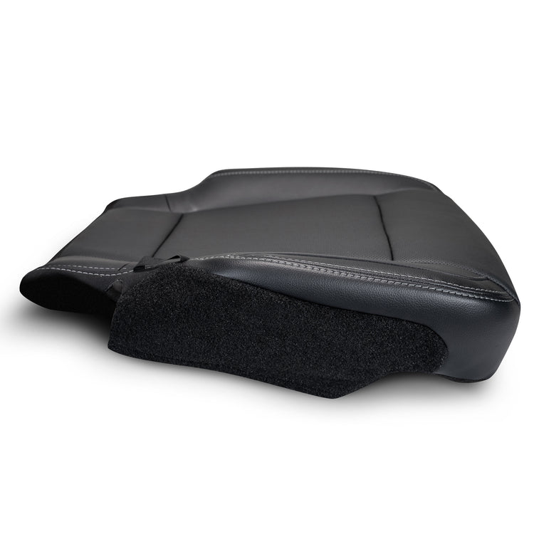 2017 - 2018 Ford F350 Lariat - Super Cab - Front Row Driver Side Bottom Cover - Ebony - OEM Config. Leather/Vinyl - For Lariat Edition WITHOUT Heated & Cooled Seats. Matches OEM Part # HC3Z-2662901-AA