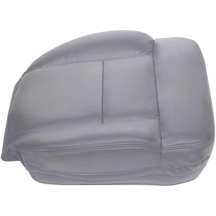 2004 - 2008 Ford F150 Lariat Super Crew - Passenger Side Bottom Seat Cover - Bucket or 40/20/40 Seats - Medium Flint - OEM Material Config. Leather/Vinyl - P7