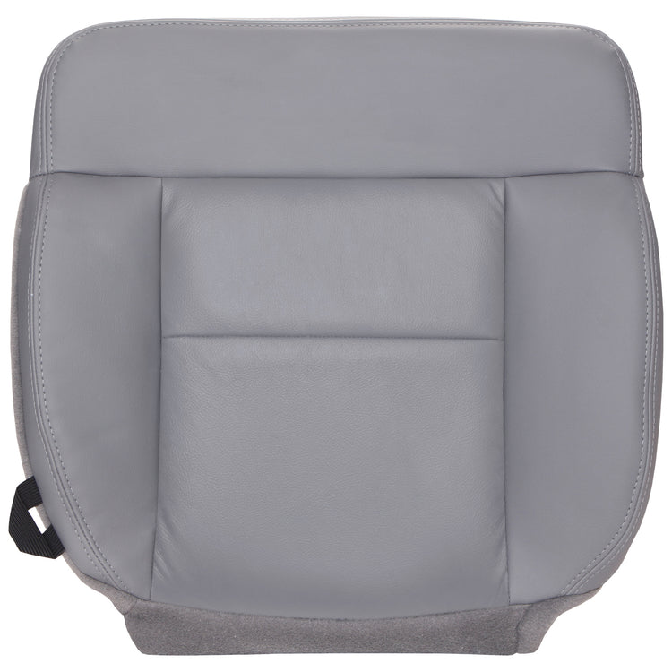 2004 - 2008 Ford F150 Lariat Super Crew - Passenger Side Bottom Seat Cover - Bucket or 40/20/40 Seats - Medium Flint - OEM Material Config. Leather/Vinyl - P7