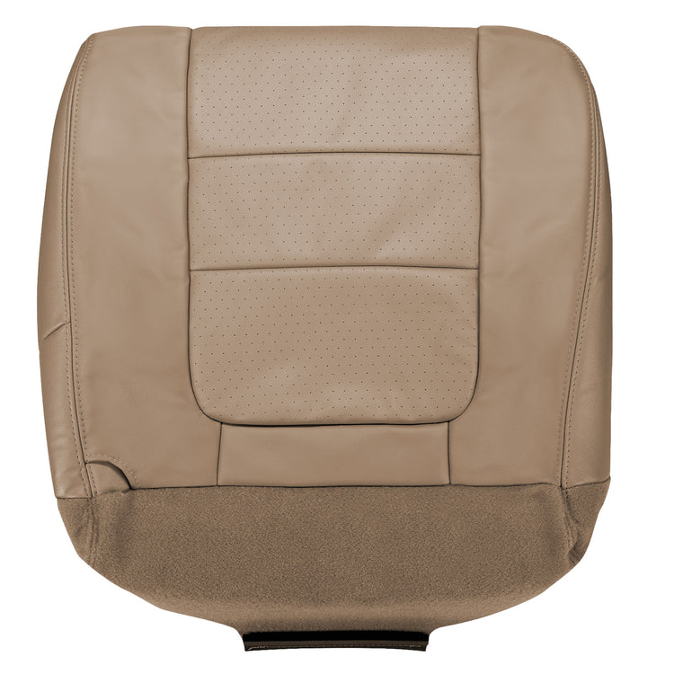 2001 Ford F350 Lariat Extended Cab - without Integrated Seat Belt - Passenger Side 40 Portion Bottom Cover - Medium Parchment - Leather/Vinyl with Ford Euro Perf Center Inserts