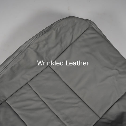 2002 - 2007 Ford F250/F350 Crew Cab Lariat - Driver Bottom Cover - Medium Flint - OEM Material Config. Leather/Vinyl - with Ford Euro Perf Center Inserts - CLEARANCE - FINAL SALE