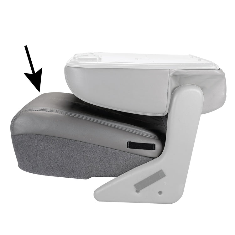 Left angle of seat cover in Medium Graphite for Ford F250