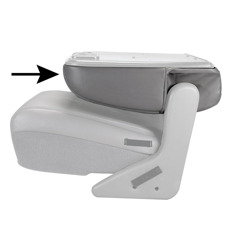 Left angle of seat cover in Medium Graphite for Ford F250