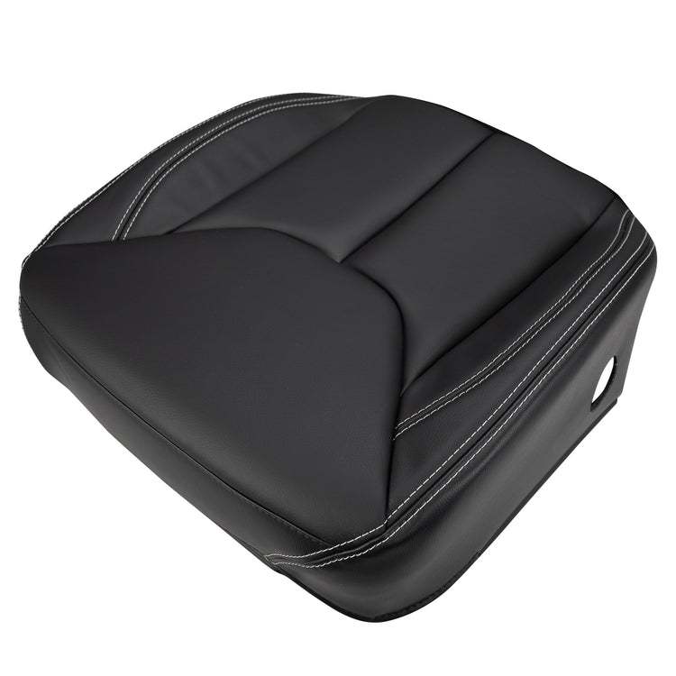 2017 Jeep Wrangler Unlimited (4 door)- Sahara Chief Edition- Front Row Driver Side Bottom Seat Cover - Black Leather for Interior Trim Code ALXV- Matches OEM # 6CG28JRRAB