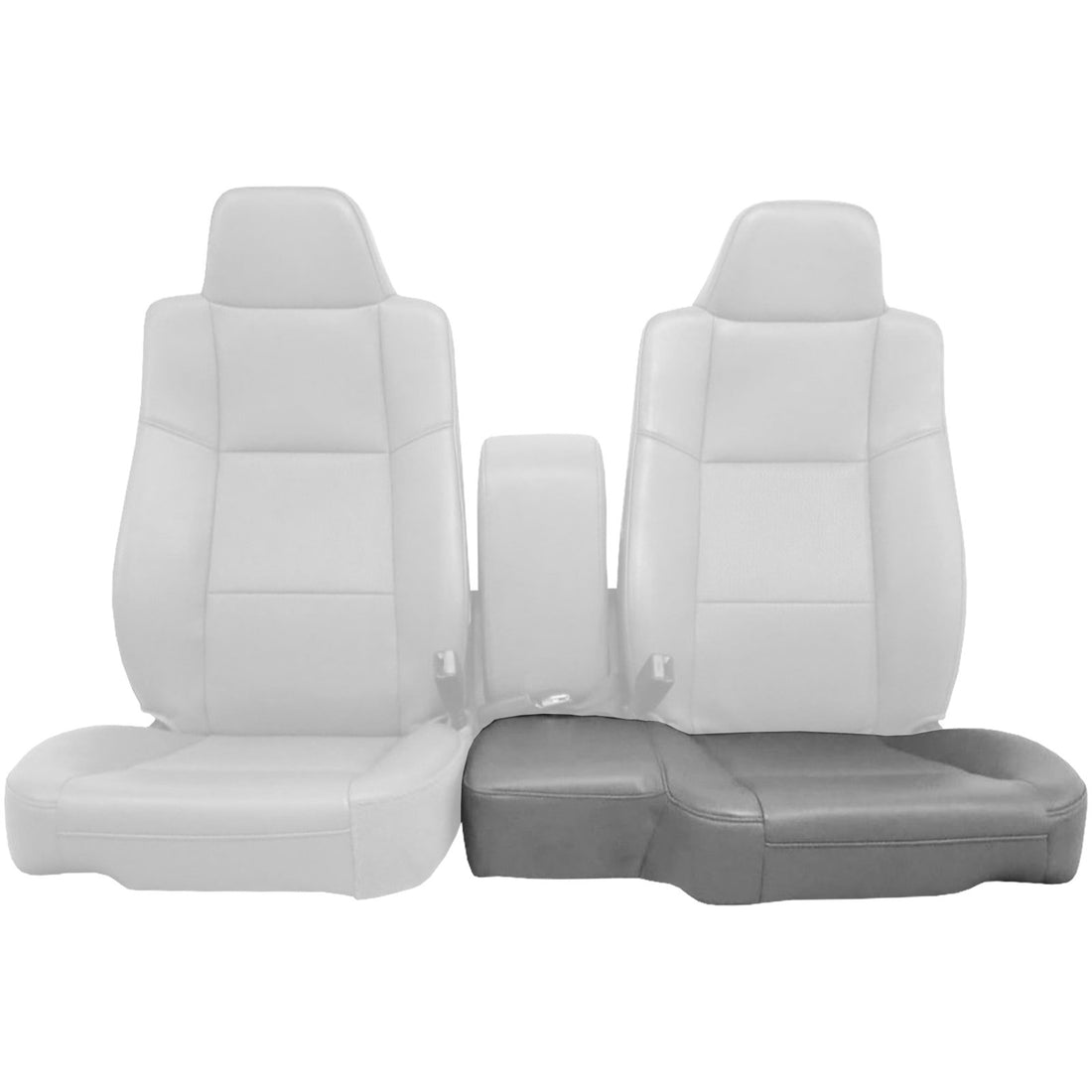 Front view of driver in Dillo Wolf Gray for Ford Ranger