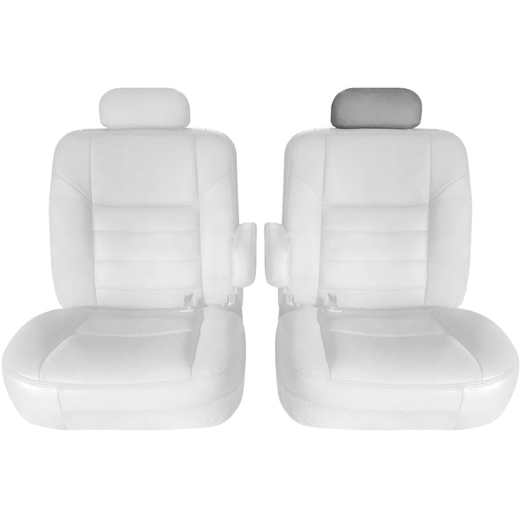 2002-2003 Ford Excursion Limited, 60/40 Second Row Headrest Cover, Dark Parchment - All Leather