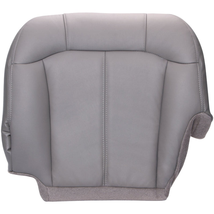 2001 - 2002 GMC Sierra 3500 Crew Cab - Driver Bottom Seat Cover - Medium Dark Pewter - Leather/Vinyl - P1CH