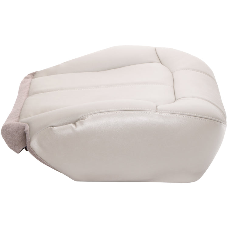 2000 - 2002 Chevrolet Tahoe - Passenger Bottom Seat Cover - Shale with Medium Neutral Carpet - OEM Material Config. Leather/Vinyl