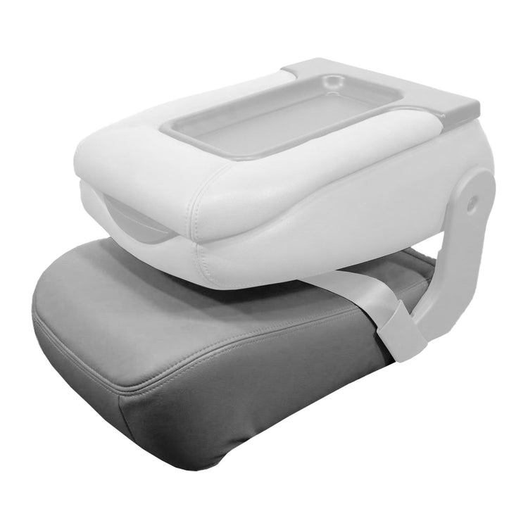 2000 - 2002 GMC Yukon - Center 20 Portion Bottom Seat Cover - Medium Dark Pewter with Graphite Carpet - All Vinyl