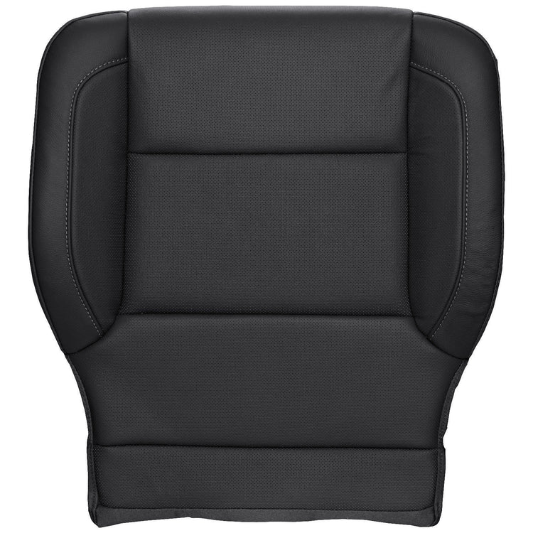 2015 - 2016 Chevrolet Suburban LTZ - Front Row Passenger Side Bottom Cover - Jet Black OEM Material Config. Leather/Vinyl with Light Gray Accent Stitching