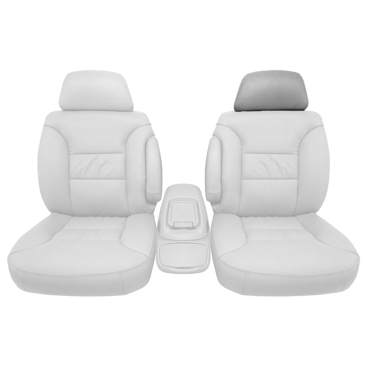 Line drawing highlighting the driver-side headrest, sold separately