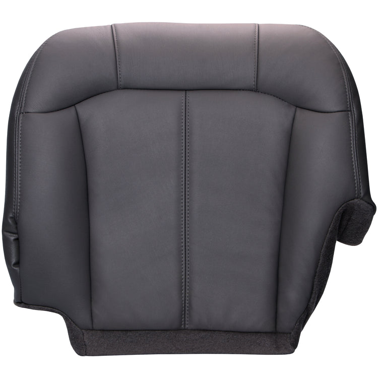 2000 - 2002 GMC Sierra 2500 Extended Cab - Driver Bottom Seat Cover - Graphite - Leather/Vinyl - P1CH