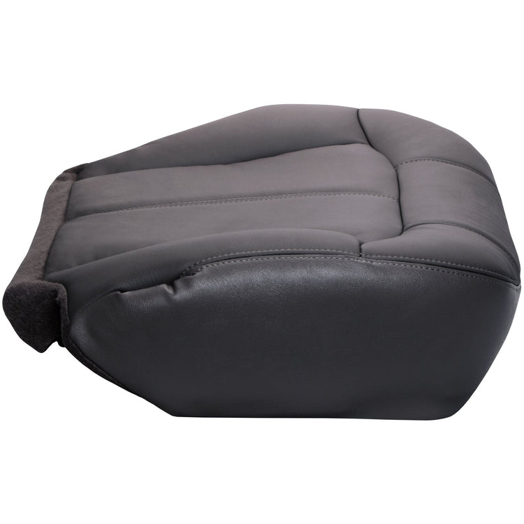 2000 - 2002 GMC Sierra 2500 Regular Cab - Passenger 40 Portion Bottom Seat Cover - Graphite - Leather/Vinyl - P1CH
