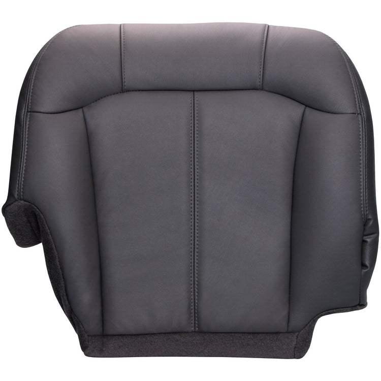 2001 - 2002 GMC Sierra 1500 HD Crew Cab - Passenger Bottom Seat Cover - Graphite - Leather/Vinyl - P1CH