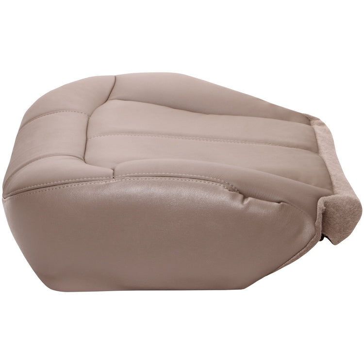 2001 - 2002 GMC Sierra 3500 Crew Cab - Driver 40 Portion Bottom Seat Cover - Medium Dark Oak - All Leather - P1CH