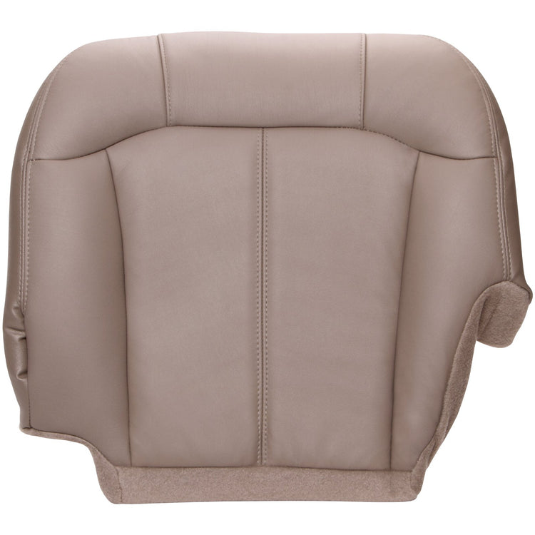 2001 - 2002 GMC Sierra 3500 Crew Cab - Driver 40 Portion Bottom Seat Cover - Medium Dark Oak - All Leather - P1CH
