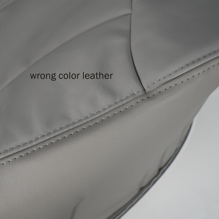 2000-2002 Chevrolet Silverado/GMC Sierra - Passenger Bottom Seat Cover - Medium Dark Pewter - OEM Material Config. Leather/Vinyl  - CLEARANCE - FINAL SALE