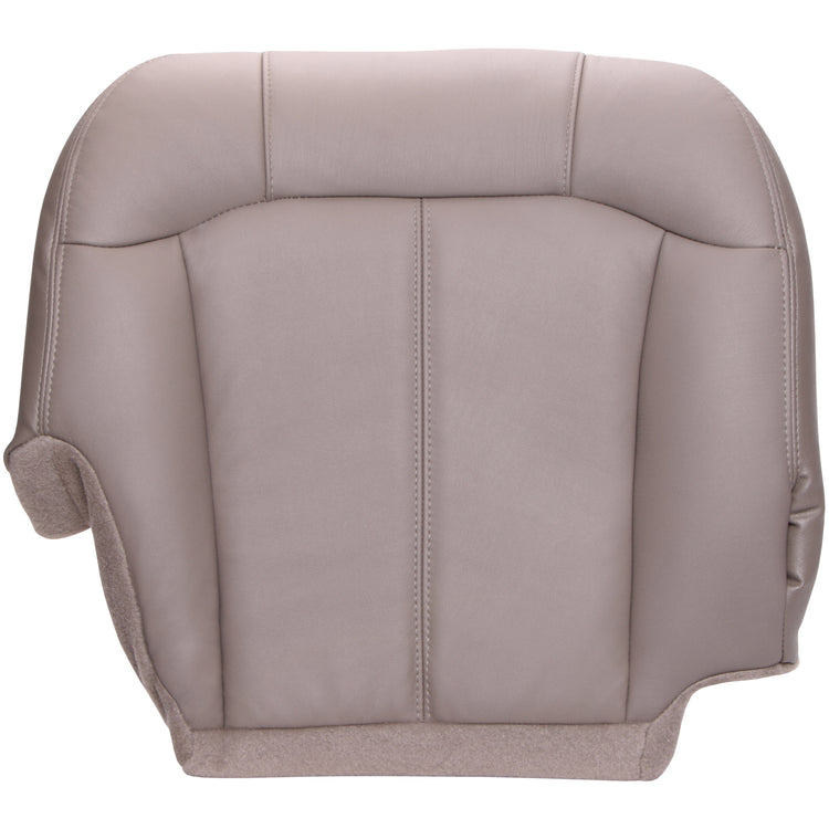 2001 - 2002 GMC Sierra 1500 HD Crew Cab - Passenger 40 Portion Bottom Seat Cover - Medium Neutral - Leather/Vinyl - P1CH