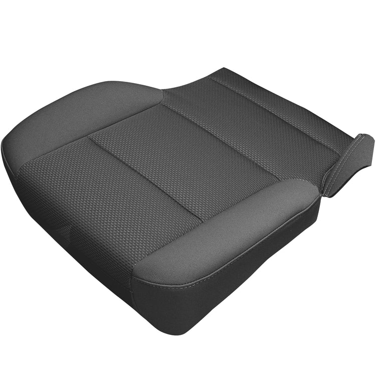 Left angle of seat cover in Jet Black for Chevrolet Silverado