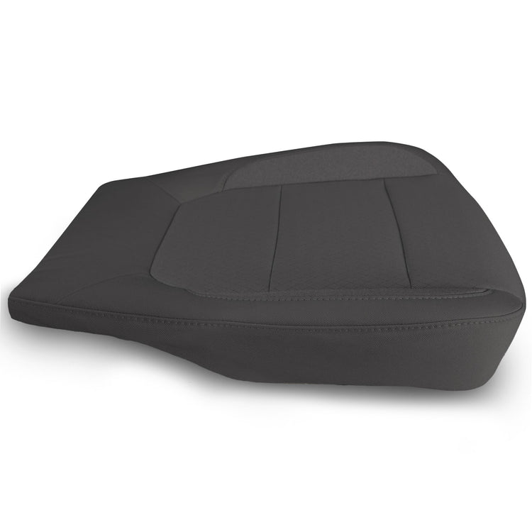2019-2021 Chevrolet Silverado 1500 LT Trail Boss Extended Cab | Front Row Passenger Side | Bottom Seat Cover | Jet Black Fortress Cloth | Compatible w/Heated Seats